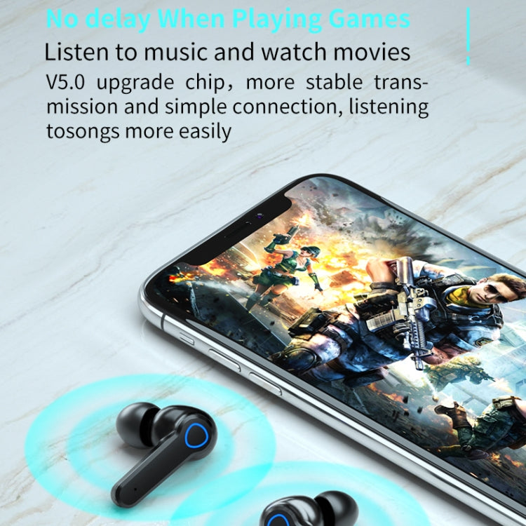M19 Bluetooth 5.1 TWS デジタルディスプレイ ワイヤレス Bluetooth イヤホン 充電ボックス付き、タッチ操作対応 & Siri & バッテリー表示