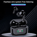 awei T29P Bluetooth V5.0 LED デジタルディスプレイ 真のワイヤレス スポーツ IPX4 防水 TWS ヘッドセット 充電ケース付き