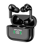 awei T29P Bluetooth V5.0 LED デジタルディスプレイ 真のワイヤレス スポーツ IPX4 防水 TWS ヘッドセット 充電ケース付き