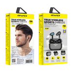 awei T29P Bluetooth V5.0 LED デジタルディスプレイ 真のワイヤレス スポーツ IPX4 防水 TWS ヘッドセット 充電ケース付き