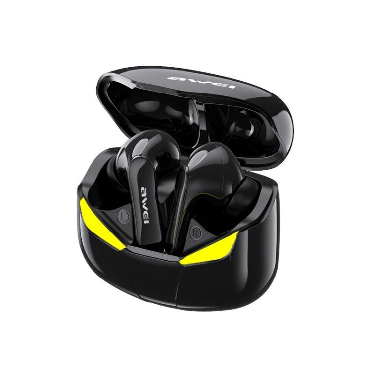 awei T35 Bluetooth V5.0 真のワイヤレス スポーツ ゲーム デュアルモード IPX5 防水 TWS ヘッドセット 充電ケース付き