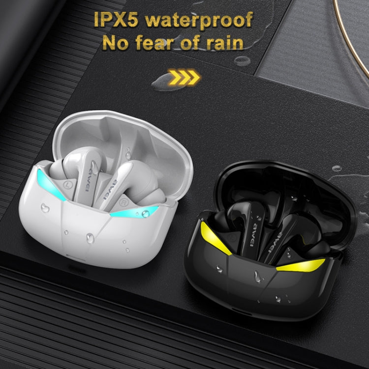 awei T35 Bluetooth V5.0 真のワイヤレス スポーツ ゲーム デュアルモード IPX5 防水 TWS ヘッドセット 充電ケース付き