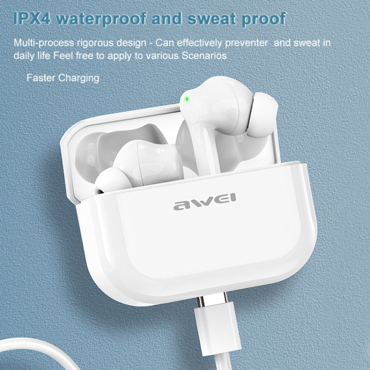 awei TA1 Bluetooth V5.0 真のワイヤレス スポーツ ANC ノイズキャンセリング IPX4 防水 TWS ヘッドセット 充電ケース付き