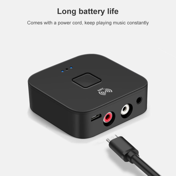 B11 Bluetooth 5.0 レシーバー AUX NFC to 2 x RCA オーディオアダプター, B11