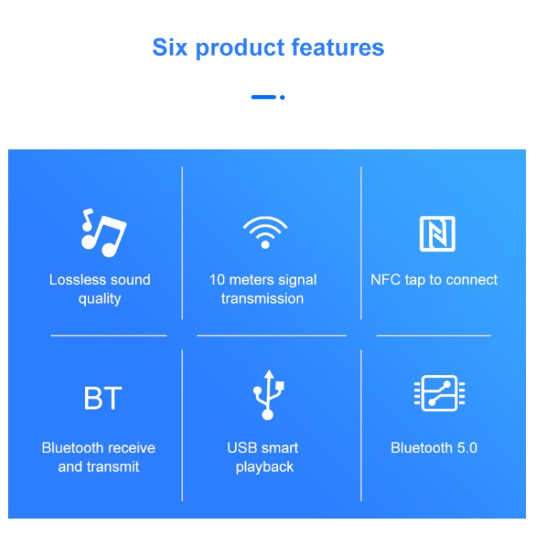 NFC BT19 Bluetooth 5.0 レシーバー トランスミッター ヘッドセット カーオーディオプレーヤー
