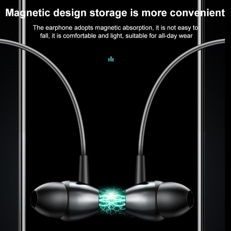 M61 Bluetooth 5.1 ビジネス スポーツ 磁気 メタル ステレオ ネックマウント Bluetooth イヤホン
