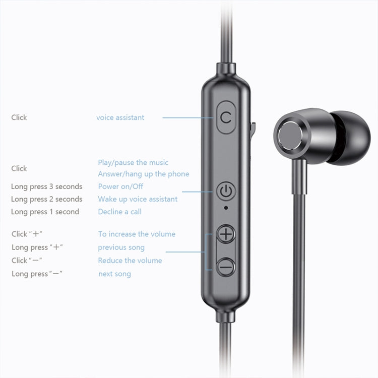 A10 Bluetooth 5.0 ネックマウントスポーツワイヤレスBluetoothイヤホン