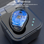M-B8 Bluetooth 5.0 ミニインビジブルインイヤーステレオワイヤレスBluetoothイヤホン 充電ケース付き