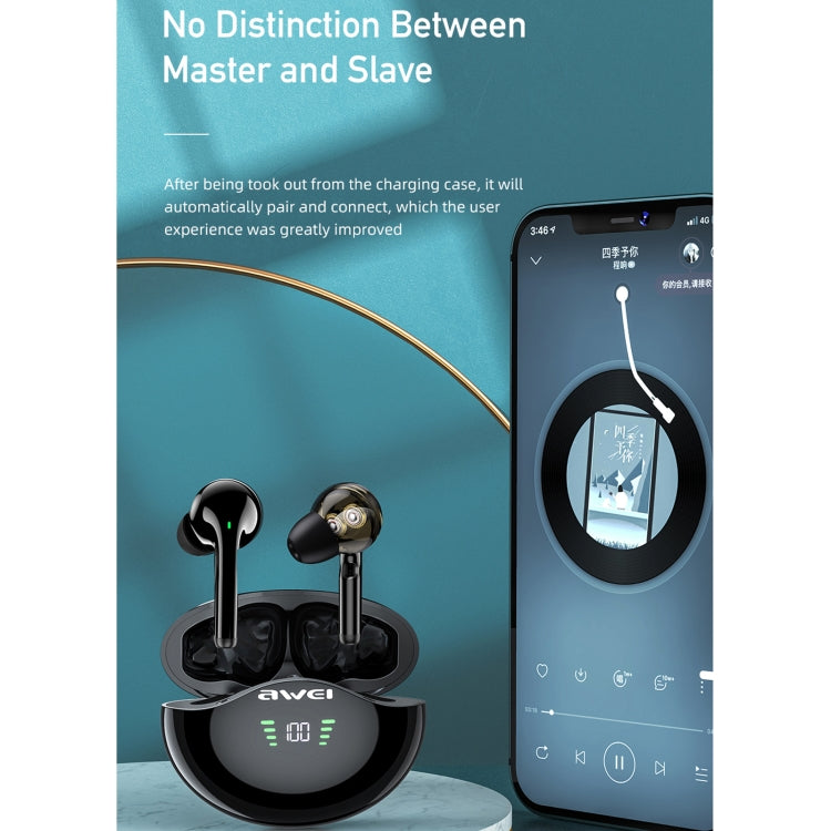 awei T12P Bluetooth 5.1 LEDディスプレイ ワイヤレスBluetoothイヤホン, T12P