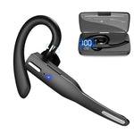 YYK-525 シングル回転式イヤーフック ノイズキャンセリングワイヤレスBluetoothイヤホン 充電ケース＆デジタルディスプレイ付き, YYK-525 充電ケース付き