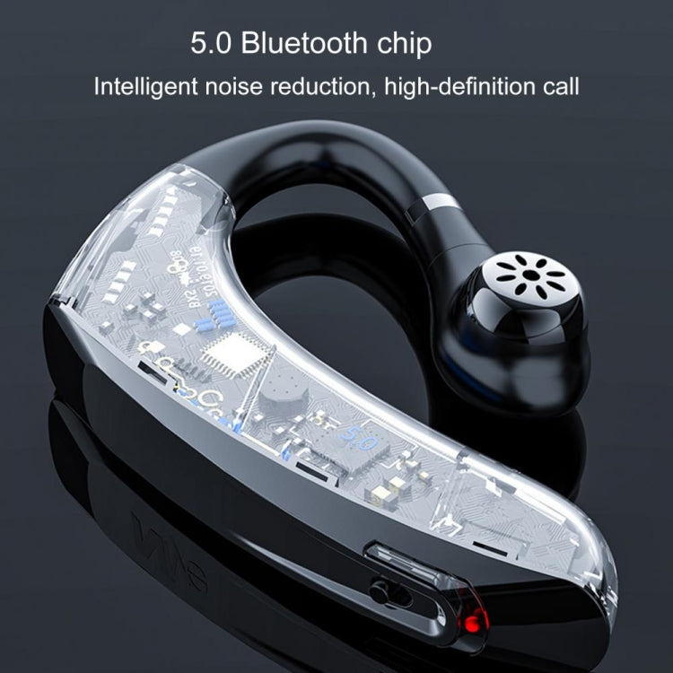 DS800 Bluetooth 5.0 ユニバーサルハンギングイヤースタイル ビジネススポーツ ワイヤレス Bluetooth イヤホン 充電ボックス付き、充電ボックスバージョン（ブラック）、充電ボックスバージョン（レッド）