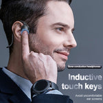 M-1 背面装着型タッチノイズリダクション 骨伝導 Bluetooth イヤホン 取り外し可能マイク付き
