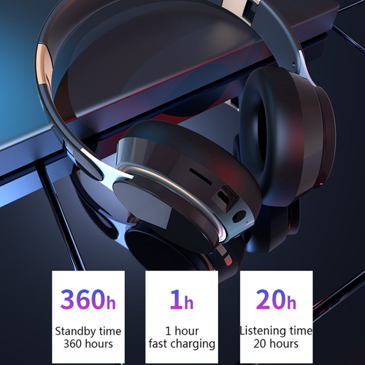 07S 折りたたみスポーツ コンピューターゲーム ワイヤレス Bluetooth V5.0 ヘッドセット マイク付き