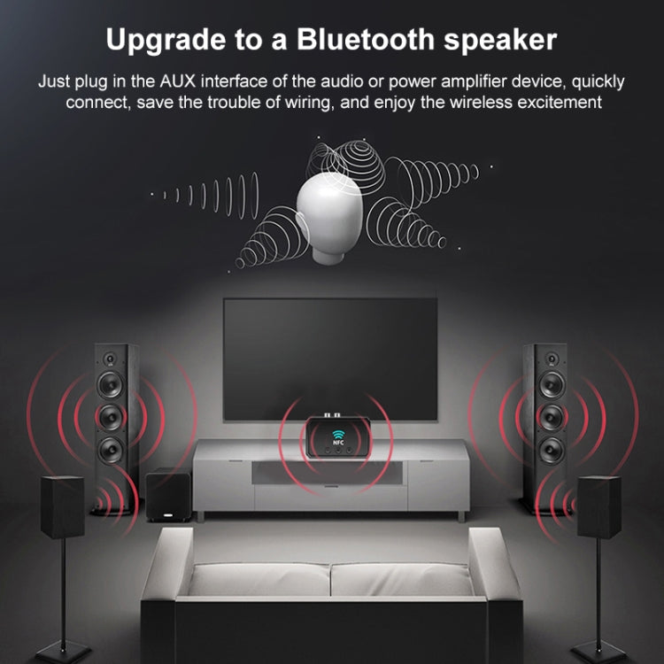 T36 NFC Bluetooth 5.0 レシーバー トランスミッター ヘッドセット カーオーディオプレーヤー