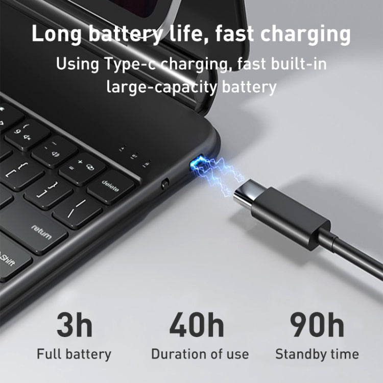 iPad Air 2022 / 2020用 T89 マジックサスペンド Bluetoothキーボード レザーケース, iPad Air 2022 / 2020用
