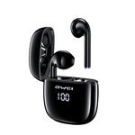 awei T28P Bluetooth V5.0 TWS トゥルーワイヤレススポーツ LEDディスプレイヘッドセット 充電ケース付き
