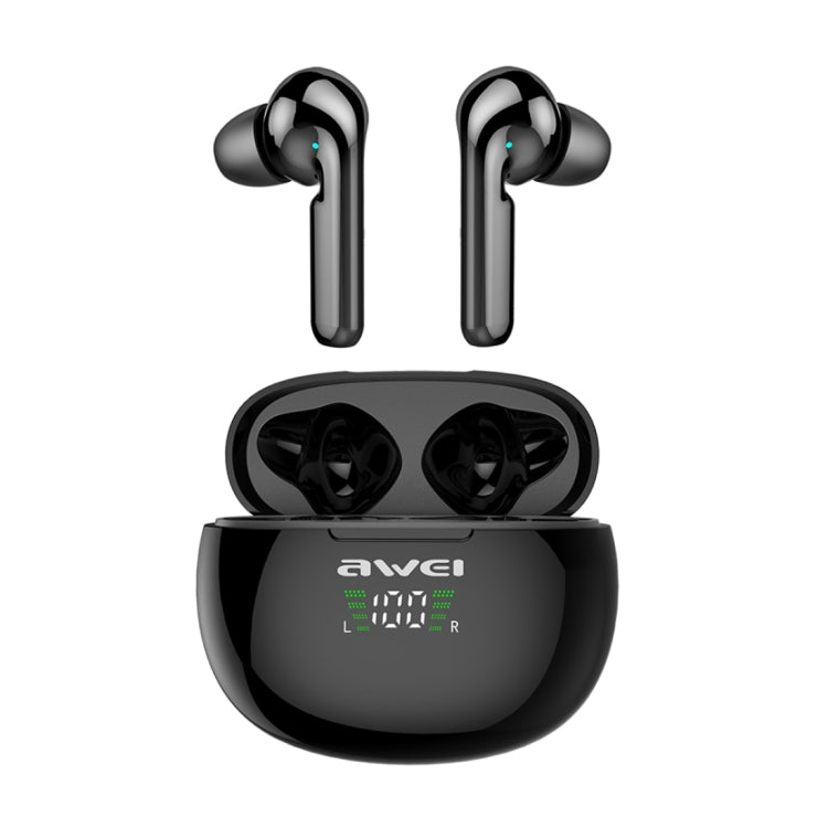 awei T15P Bluetooth V5.0 TWS トゥルーワイヤレススポーツ LEDディスプレイヘッドセット 充電ケース付き, T15P