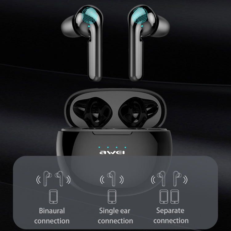 awei T15 TWS Bluetooth V5.0 トゥルーワイヤレススポーツヘッドセット 充電ケース付き, T15