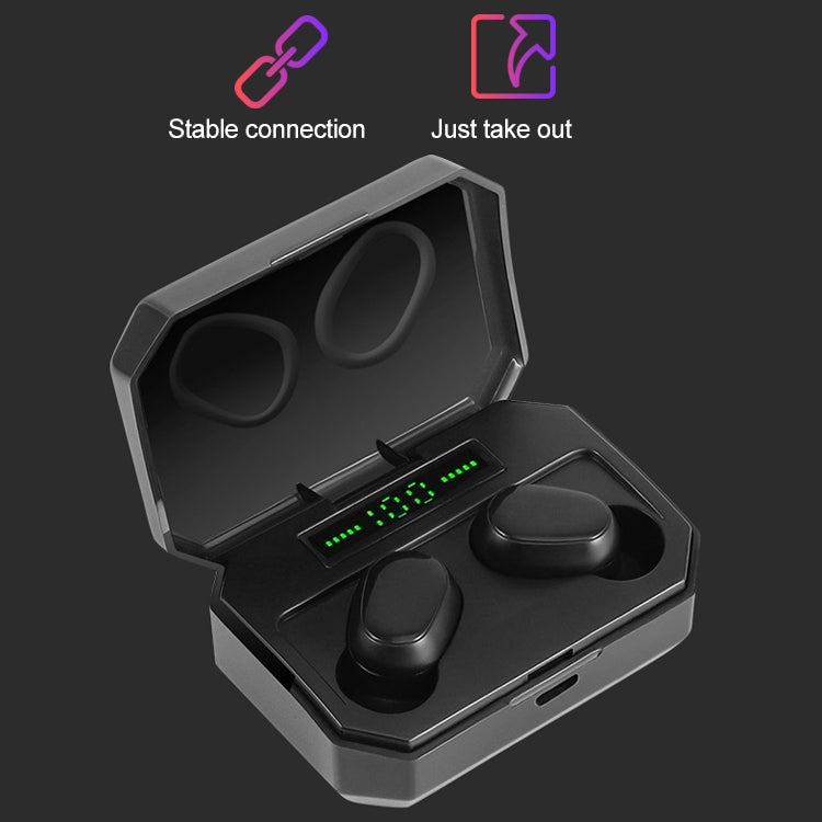 DT-14 ワイヤレス両耳 Bluetooth ヘッドセット タッチ＆スマート磁気充電＆電源オン自動ペアリング対応