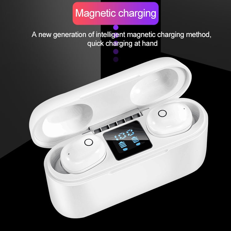 Dt-18 ワイヤレス両耳 Bluetooth ヘッドセット 2000mAh 充電ケース＆タッチ＆インテリジェント磁気吸着充電付き