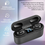 Dt-18 ワイヤレス両耳 Bluetooth ヘッドセット 2000mAh 充電ケース＆タッチ＆インテリジェント磁気吸着充電付き