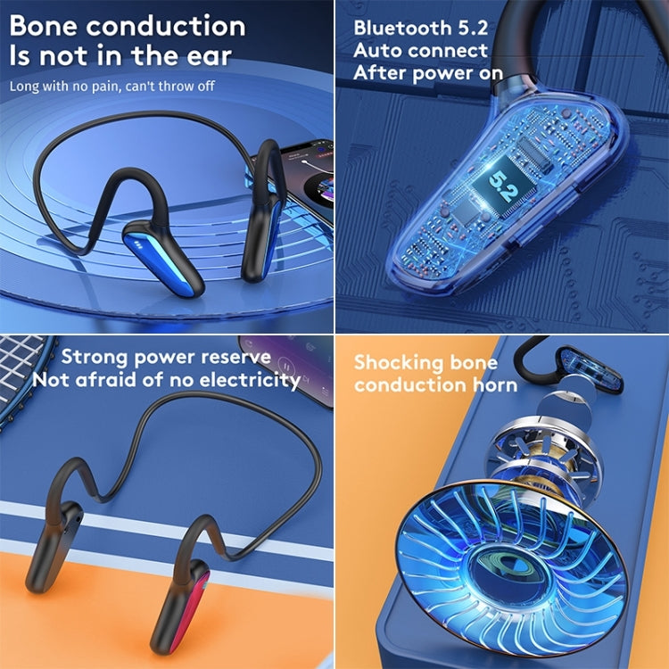 M-D8 IPX5 防水 骨伝導 Bluetooth ハングイヤー ワイヤレスイヤホン