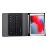 A05B Bluetooth 3.0 超薄型 ABS 着脱式 Bluetooth キーボード レザー タブレットケース iPad mini 5 / 4 / 3 / 2 用、ホルダー付き、mini 5 / 4 / 3 / 2 用