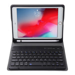 A05B Bluetooth 3.0 超薄型 ABS 着脱式 Bluetooth キーボード レザー タブレットケース iPad mini 5 / 4 / 3 / 2 用、ホルダー付き、mini 5 / 4 / 3 / 2 用