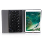 A09 Bluetooth 3.0 超薄型 ABS 着脱式 Bluetooth キーボード レザー タブレットケース iPad Air / Pro 10.5インチ (2019) 用、ホルダー付き