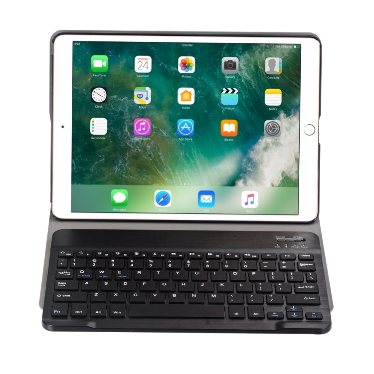A09 Bluetooth 3.0 超薄型 ABS 着脱式 Bluetooth キーボード レザー タブレットケース iPad Air / Pro 10.5インチ (2019) 用、ホルダー付き