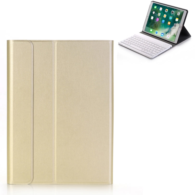 A09 Bluetooth 3.0 超薄型 ABS 着脱式 Bluetooth キーボード レザー タブレットケース iPad Air / Pro 10.5インチ (2019) 用、ホルダー付き