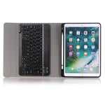 A09B Bluetooth 3.0 超薄型 ABS 着脱式 Bluetooth キーボード レザー タブレットケース iPad Air / Pro 10.5インチ (2019) 用、ペンスロット＆ホルダー付き
