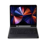 A12B Bluetooth 3.0 超薄型 着脱式 Bluetooth キーボード付きレザータブレットケース iPad Air 13 2024 / 2025 / Pro 12.9インチ 2022 / 2021 / 2020 / 2018 用 ペンスロット＆ホルダー付き