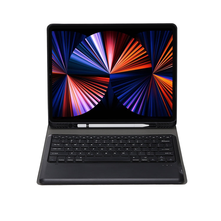A12B Bluetooth 3.0 超薄型 着脱式 Bluetooth キーボード付きレザータブレットケース iPad Air 13 2024 / 2025 / Pro 12.9インチ 2022 / 2021 / 2020 / 2018 用 ペンスロット＆ホルダー付き