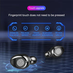 F9 TWS V5.0 タッチコントロール 両耳ワイヤレス Bluetooth ヘッドセット 充電ケース＆デジタルディスプレイ付き, F9