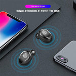 F9 TWS V5.0 タッチコントロール 両耳ワイヤレス Bluetooth ヘッドセット 充電ケース＆デジタルディスプレイ付き, F9