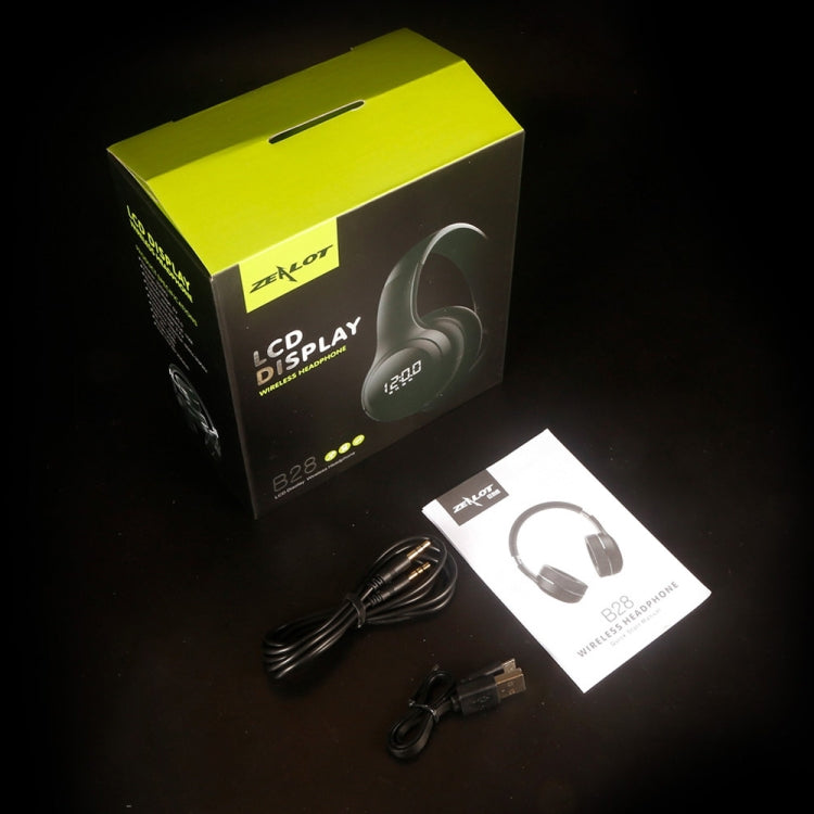ZEALOT B28 折りたたみ式ヘッドバンド Bluetoothステレオミュージックヘッドセット ディスプレイ付き