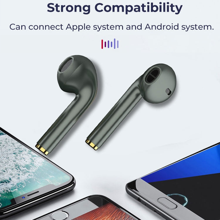 J18 Bluetooth 5.0 TWS ワイヤレス両耳Bluetoothイヤホン 充電ボックス付き、J18（グリーン）、J18（ローズゴールド）、J18（ホワイト）、J18（ブラック）