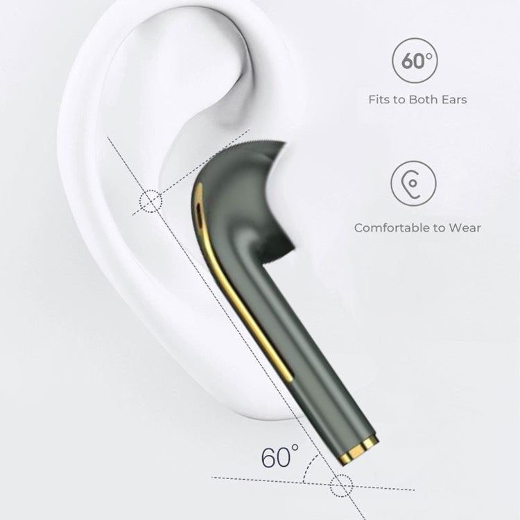 J18 Bluetooth 5.0 TWS ワイヤレス両耳Bluetoothイヤホン 充電ボックス付き、J18（グリーン）、J18（ローズゴールド）、J18（ホワイト）、J18（ブラック）