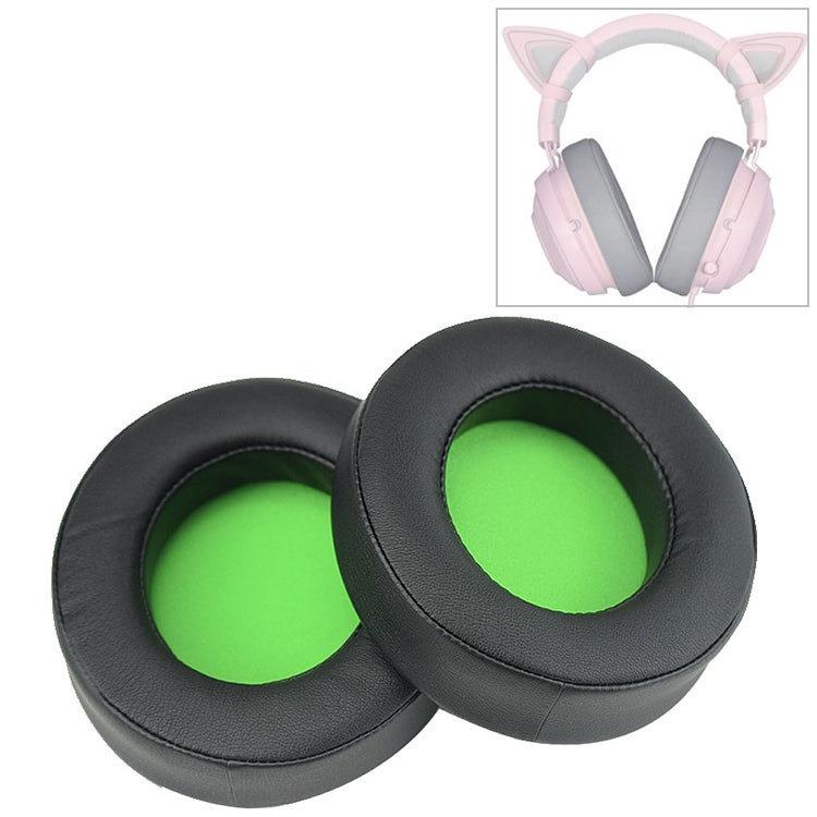 Razer Kraken 7.1 V2 Proヘッドホンクッションスポンジ緑ネットカバーイヤーマフ交換用イヤーパッド2個セット、Razer Kraken 7.1 V2 Pro用（緑）