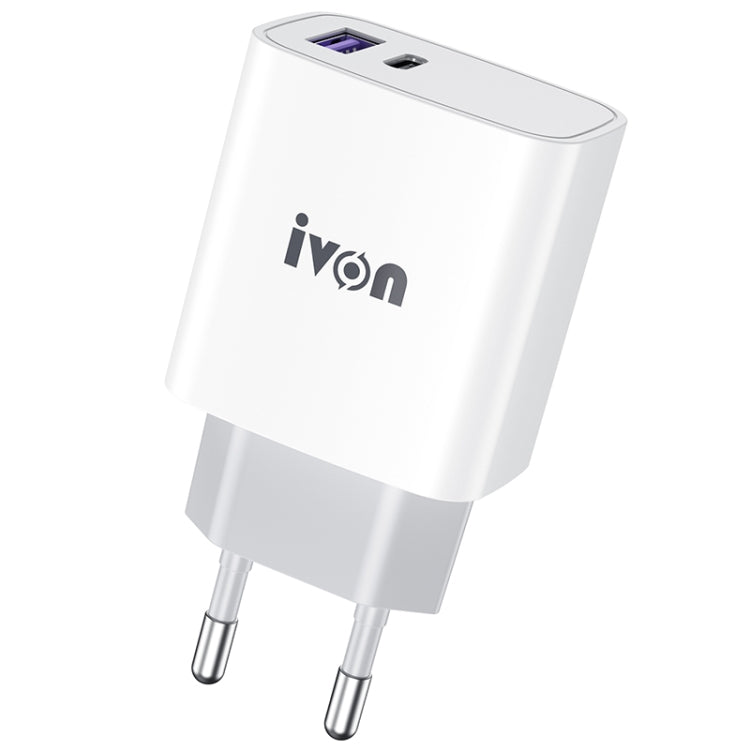 IVON AD52 18W USB-C / Type-C + USB デュアルポート PD 急速充電