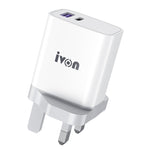 IVON AD52 18W USB-C / Type-C + USB デュアルポート PD 急速充電