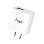 IVON AD52 18W USB-C / Type-C + USB デュアルポート PD 急速充電