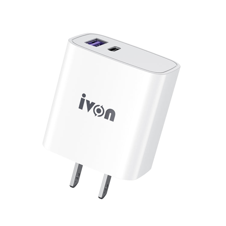 IVON AD52 18W USB-C / Type-C + USB デュアルポート PD 急速充電