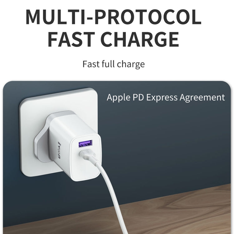 IVON AD52 18W USB-C / Type-C + USB デュアルポート PD 急速充電