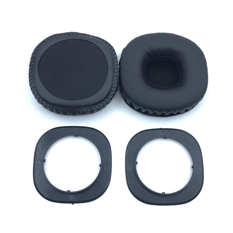 1ペア 合成皮革＋メモリーフォーム ソフトヘッドホンジャケットイヤーマフ マーシャル MID ANC 用、ラバープレートバックル付き