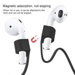 ワイヤレスBluetoothヘッドセット 紛失防止ロープ 磁気シリコンストラップ Apple AirPods 1 / 2用、AirPods 1 / 2用