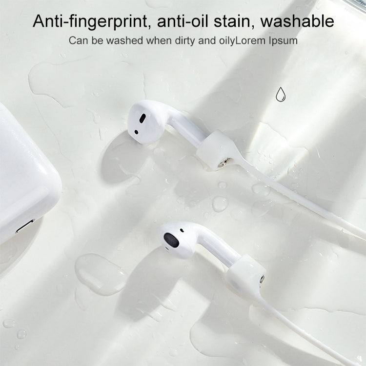 ワイヤレスBluetoothヘッドセット 紛失防止ロープ 磁気シリコンストラップ Apple AirPods 1 / 2用、AirPods 1 / 2用