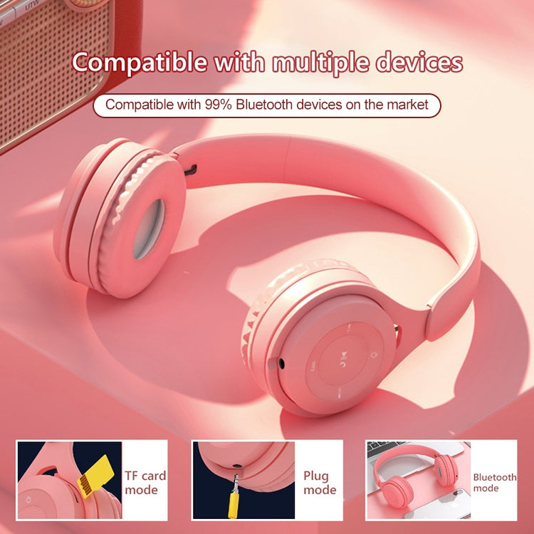 Y08 ハイファイ音質 マカロン Bluetooth ヘッドセット、通話・TFカード・3.5mm AUX対応