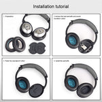 BOSE QC2 / QC15 / AE2 / QC25 / QC35用LR綿入りソフトイヤーマフヘッドホンジャケット1ペア